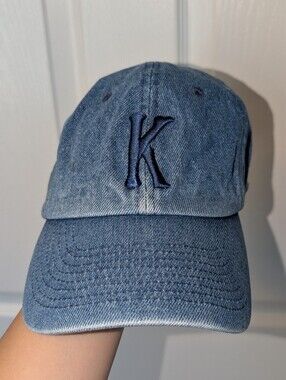 Good Neighbour "Oh Goodie" Blue Denim 'K' Embroidered Baseball Cap